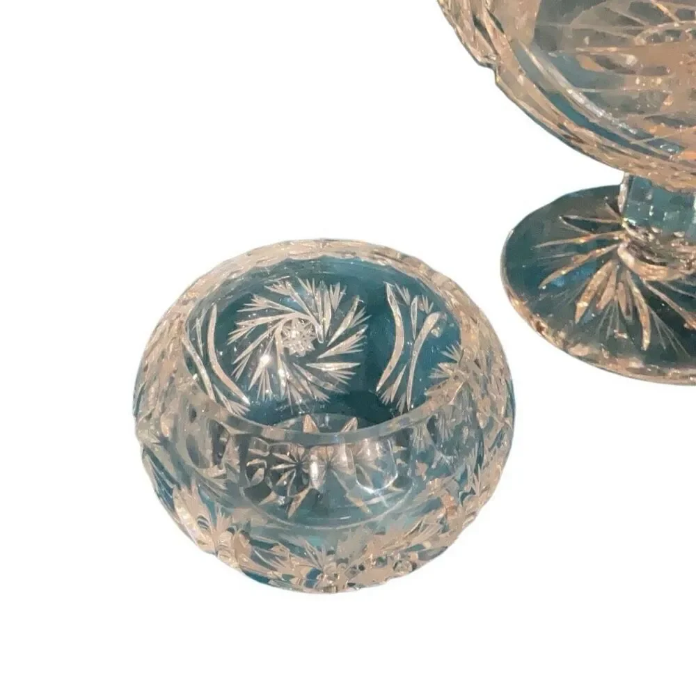 Crystal Rose Bowl Set